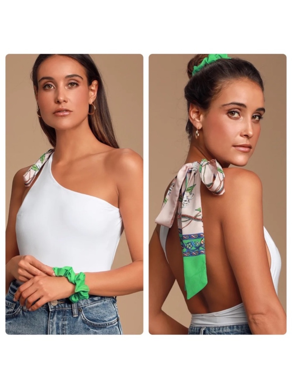 Lulu’s Alicialynn White One-Shoulder Bodys…